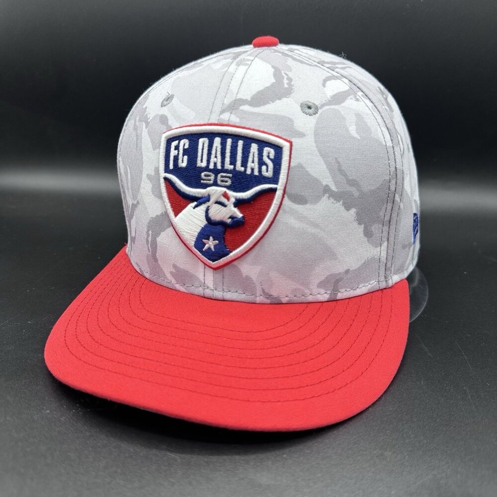 New Era FC Dallas Mens Cap Red / Camo MLS 9FIFTY Snap Back One Size Polyester